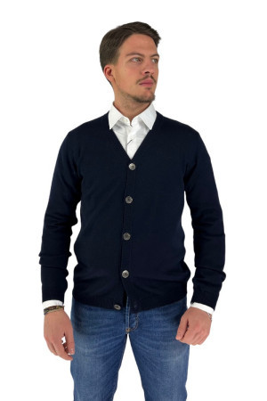 Alviero Martini cardigan in misto lana con toppe Geo Classic u/3301/ui70 [e20ba53d]