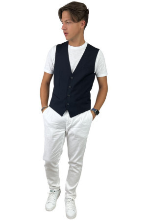 Antony Morato gilet slim fit in lana e viscosa mmve00074-fa600104 [3453891b]