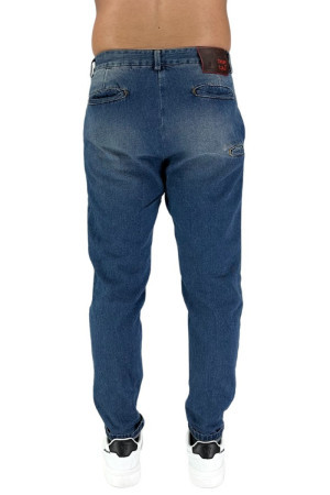 Displaj jeans in denim di cotone con tasca america newprivate15180 [b66870c1]