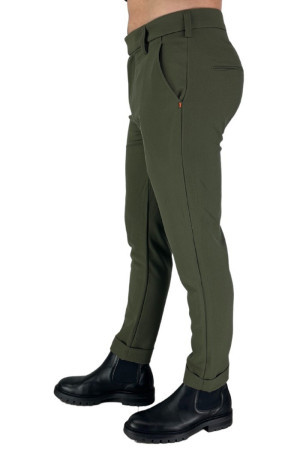 Displaj pantaloni chino in misto viscosa Racket-Wool [92ea393a]