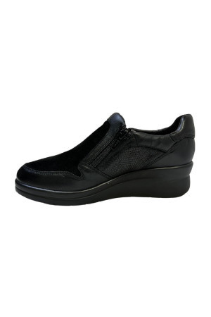 Riposella slip on in ecopelle con chiusura a zip laterale w906bx Manuela [5f329fde]