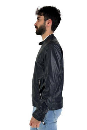 Hamaki-Ho biker con colletto coreano in similpelle gbe1568h [dd9219e6]