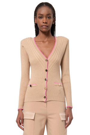 Fracomina cardigan slim a costine fr24wt8015k43301 [d6147312]