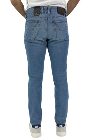 Jeckerson jeans con toppe in denim e rotture pe24juppa077john001 d017 [47edca3d]