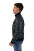 Luca Bertelli bomber in vera pelle con collo a lupetto Boston g9931 [b199bfa9]