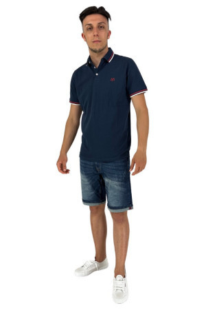 Malagrida polo mezza manica in piquet di cotone stretch 35330 [10721df3]