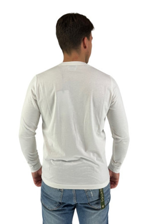 Markup t-shirt manica lunga in jersey di cotone con stampa frontale mk21003 [832b7a2e]