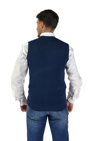 Nerovago gilet a bottoni in misto viscosa 720015 [3725b7cf]