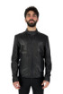 Milestone biker in pelle con colletto alla coreana Dave 20950 [050cdd3f]