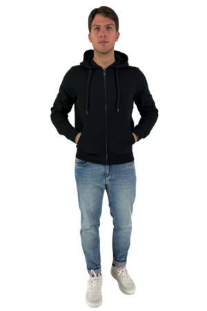 Markup felpa full zip in misto cotone con cappuccio mk22002 [db4afd6a]