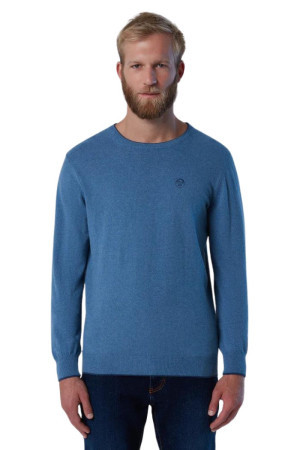 North Sails maglia girocollo in cashmere riciclato con logo ricamato 699859 [e7d64f98]