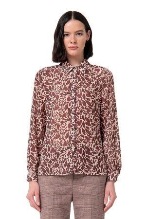 Fracomina camicia regular in fantasia animalier fs24wt6006w412l7 [11be9b6f]