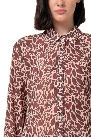 Fracomina camicia regular in fantasia animalier fs24wt6006w412l7 [7ad55e78]