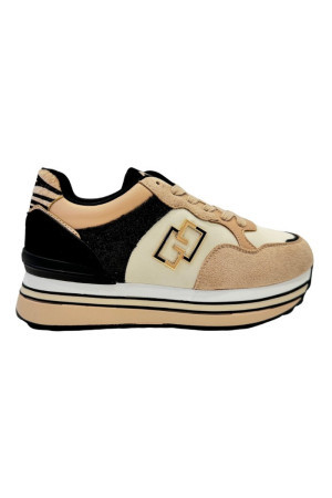 Gold & Gold sneaker multimateriale con logo in metallo gb892 [73d5b696]