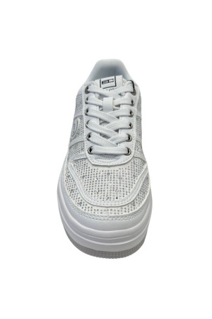 Enrico Coveri sneaker in ecopelle e strass Paris csw424c57 [3a9f5f99]