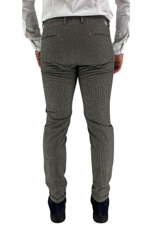 Luca Bertelli pantaloni a quadri in cotone stretch p11502tom [cb7622b8]