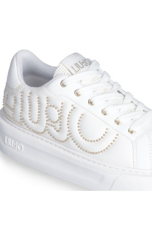 Liu Jo sneaker platform con maxi logo borchiette Kylie 29 bf4063px0140 [a29bc6a6]