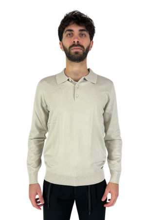 Nerovago maglia colletto polo in misto viscosa 730003 [748759df]