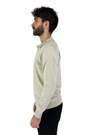 Nerovago maglia colletto polo in misto viscosa 730003 [748759df]