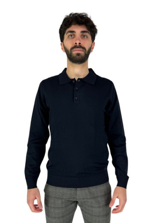 Nerovago maglia colletto polo in misto viscosa 730003 [cb4f44d0]