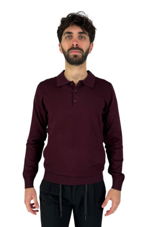 Nerovago maglia colletto polo in misto viscosa 730003 [42ba2dd2]