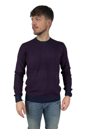 Nerovago maglia girocollo in misto viscosa chicco di riso 720291 [335da639]