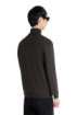 Antony Morato dolcevita slim in misto viscosa con logo patch mmsw01440-ya500002 [a979e113]