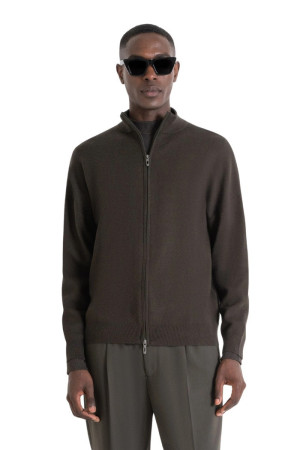 Antony Morato cardigan zip relaxed in misto viscosa mmsw01450-ya500082 [f848da33]