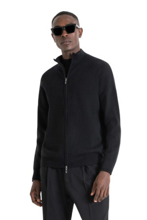 Antony Morato cardigan zip relaxed in misto viscosa mmsw01450-ya500082 [b22c0a5a]