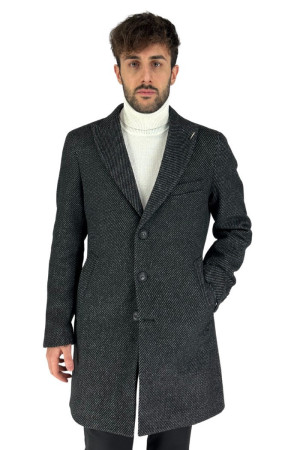 Privat Fashion cappotto monopetto in misto lana Balcani-cp718 [d48b00eb]