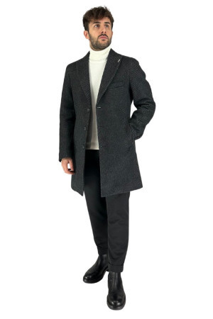 Privat Fashion cappotto monopetto in misto lana Balcani-cp718 [bfe0c5fc]