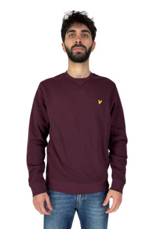 Lyle & Scott felpa girocollo in cotone con logo ml1131v [60a11636]