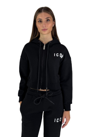 Icon felpa cropped con zip e cappuccio id9106f [084371eb]