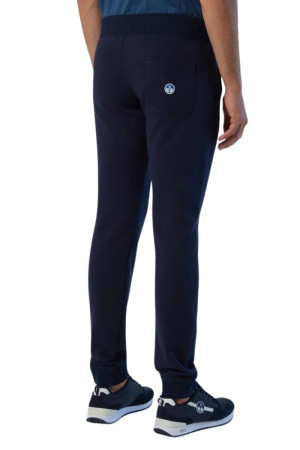 North Sails pantaloni in felpa in cotone organico con logo patch 673060 [4ab72e26]