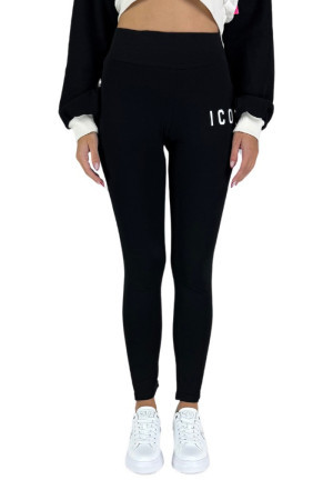 Icon leggings in cotone stretch con stampa logo id9113p [803a2cf7]