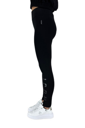 Icon leggings in cotone stretch con stampa logo id9226l [211147e1]