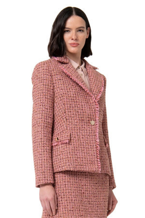 Fracomina blazer regular monopetto in tweed fs24wj2010w63301 [c8eaa63d]