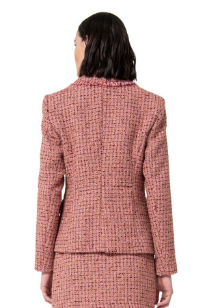 Fracomina blazer regular monopetto in tweed fs24wj2010w63301 [a6d12434]