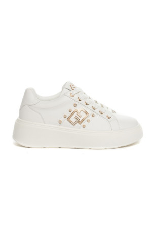 Gold & Gold sneaker platform con logo e perle gb881 [2e499e91]