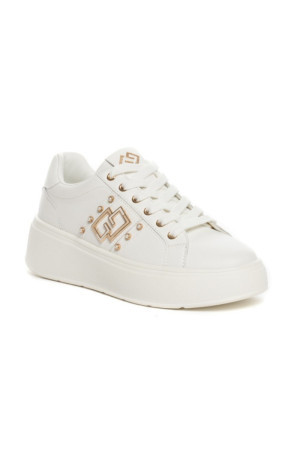 Gold & Gold sneaker platform con logo e perle gb881 [f76fdd9c]