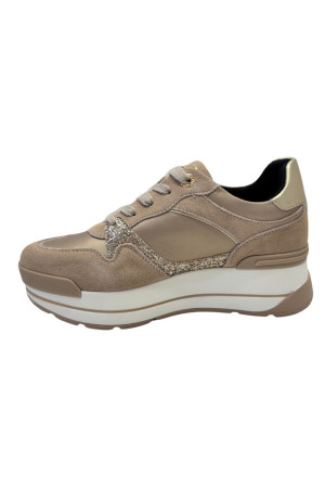 Queen Helena QH7 sneaker in pelle con dettagli in lurex qh8005 [cc5af2ab]