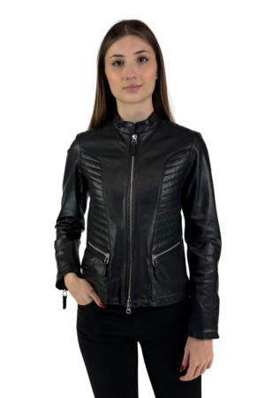 Blauer biker in pelle imbottito Emilia 24sbldl02427 [29f4b500]