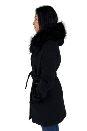 Markup cappotto in misto lana con cappuccio piumato mw764631 [bab5bbe1]