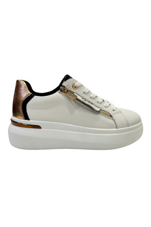 Queen Helena QH7 sneaker con zip dettagli laminati qh8004 [49a73eb4]