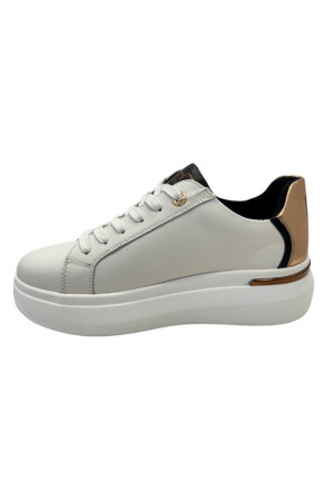 Queen Helena QH7 sneaker con zip dettagli laminati qh8004 [90817db9]