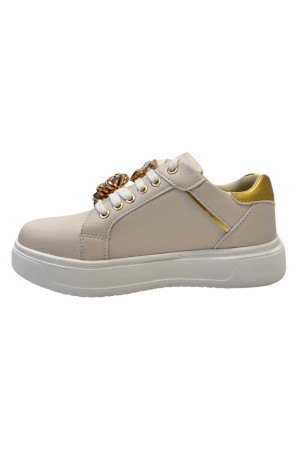 Braccialini sneaker in pelle con dettaglio gioiello L47 [cd1e527c]