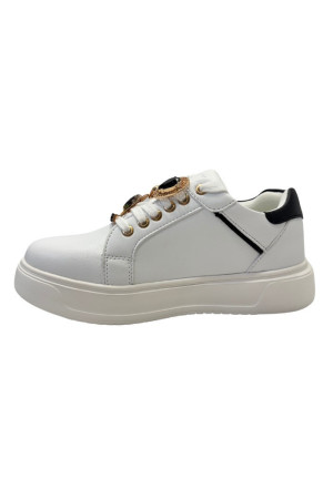 Braccialini sneaker in pelle con dettaglio gioiello L46 [f9e7052f]