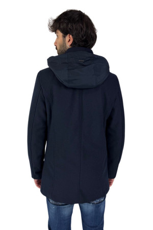 Huyiku cappotto in misto lana con cappuccio Pericle hm49 [0aa18a2b]