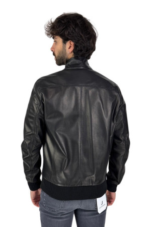 Master Pelle bomber in nappa con collo a lupetto mp272-np [2cadc677]