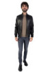 Master Pelle bomber in nappa con collo a lupetto mp272-np [29fd8169]